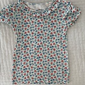 Mini Boden Floral Short Sleeve Tee - Red, Blue, White